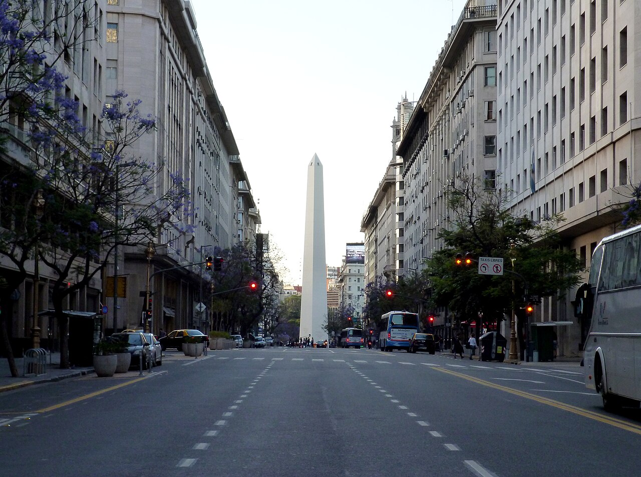 Vista del Obelisco de Buenos Aires, Argentina
